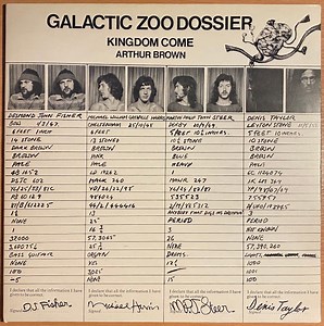 Kingdom Come Arthur Brown - Galactic Zoo Dossier