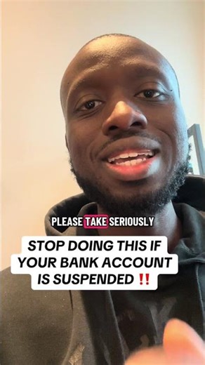 Stop Doing This If Your Bank Account Is Suspended #bankaccount