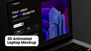 3D Animated Laptop Mockup