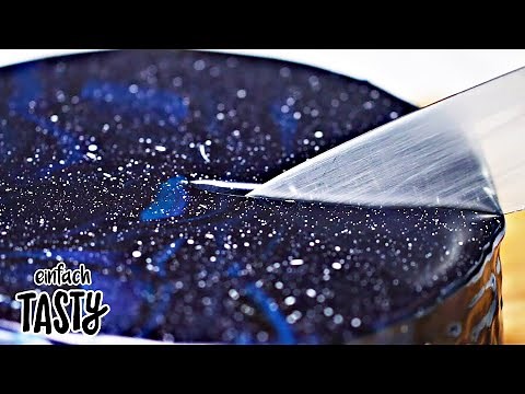 Galaxy Mirror-Glaze-Kuchen – EINFACH NUR WOW!