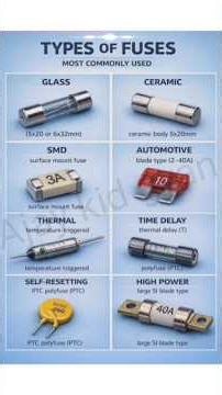 Types Of Fuses Most Commonly Used ⚙️ #diy #shorts #commonly #short