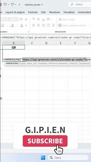 Create a QR Code in Excel with the IMAGE Function 📱 | Quick Guide! #exceltips #excelformula