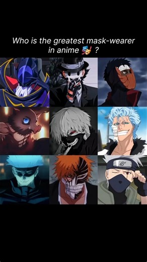 Who Is The Greatest Mask Wearer In The Anime #anime #animeedit #shortsfeed #sehar #shorts