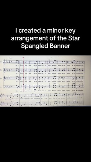 Star Spangled Banner Arrangement in Minor Key