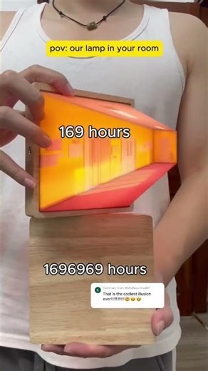 The Illusion Lamp adds warm, cozy vibes with a clean, modern touch to any space.