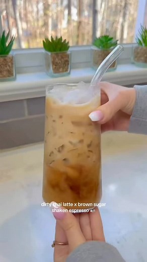 2.6K views · 34 reactions | brown sugar shaken espresso x chai latte ☕️ how to make :) double-shot of espresso 2 tbsp brown sugar (packed) 2 tsp chai powder 2/3 cup water 1 chai tea bag 2 tbsp creamer (whole, almond, oat, etc) full instructions are free on our blog Identicalrecipes.com (link in bio if you don’t want to search!) | Identical recipes | Facebook