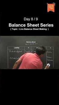 Balance Sheet LIVE Practice 🔥 | Full Question Solved