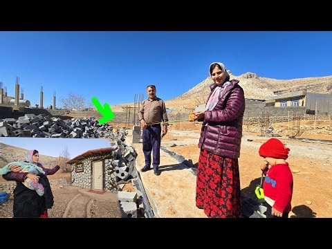 from mountain shelter to village dream ❄️ single nomadic mother in iran