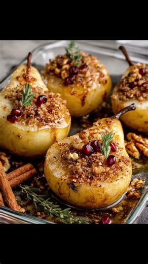 Baked Pears with Honey and Walnuts 🍐🍯🌰