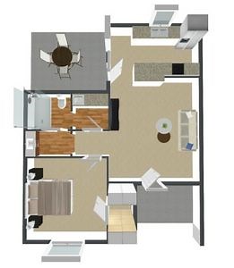 The Reserve At Greenway Villas - One Bedroom - 740 SQ.FT. | Greenway Villas