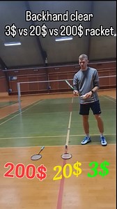 152K views · 2.5K reactions | Backhand clear with 3 different rackets...