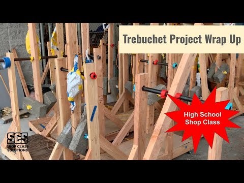 We Built a Trebuchet to Shoot Hoops! - Woodshop Projecdt Wrap Up