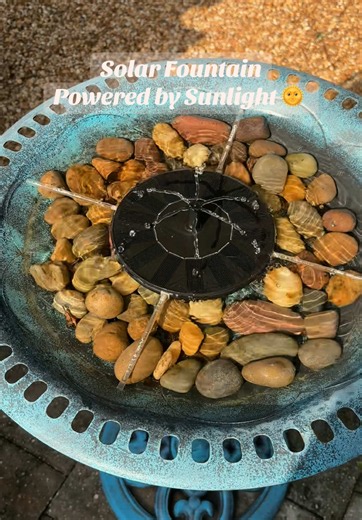 Solar Fountain, Solar Powered Bird Bath Fountain Pump with 4 Nozzles 1.4W Solar Panel Kit Water Pump, Outdoor Watering Submersible Pump for Pond, Pool, Garden, Fish Tank, bird bath. #ad #birdbath #solarfountain #gardendecor #birdwatching