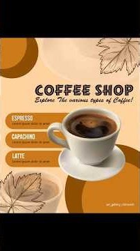 Coffee Shop Menu Design | Espresso, Cappuccino & Latte ☕