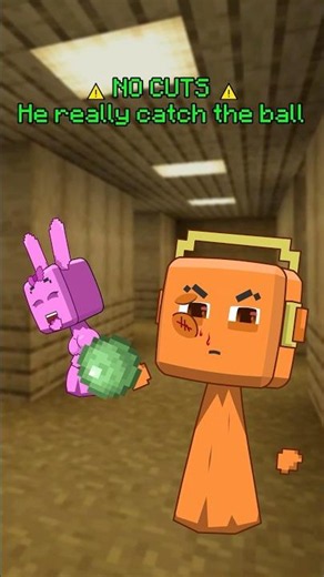 Sprunki-craft Try Catch The Ball 🤯 #minecraft #animation #shorts