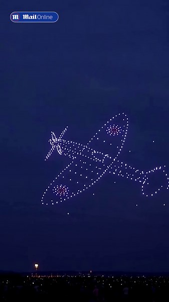 Spectacular D-day drone display lights up Portsmouth sky on 80th anniversary