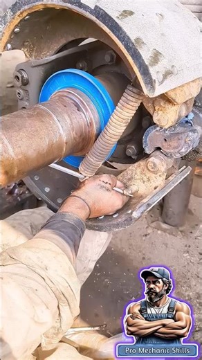 Insane! Truck Brake Pad Spring Install in 11 Seconds #shorts #mechanic #automobile #viralshorts #yt