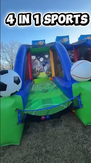 4-in-1 Inflatable Interactive Sports Game! | Tent and Table | #sportsgame
