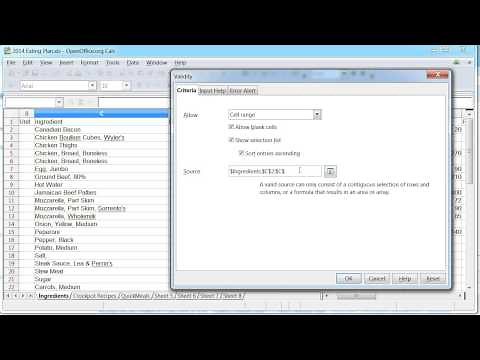 How to Make a Drop Down List in Open Office Spreadsheet