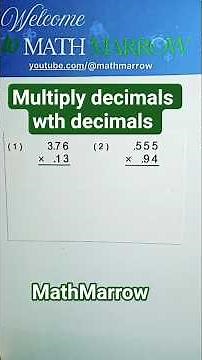 How to multiply decimals with decimals #MathMarrow #product #decimal places