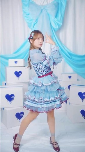 「劇薬中毒」歌唱衣装 全身Dance ver.🩵❤️#イコールラブ #イコラブ #劇薬中毒#瀧脇笙古