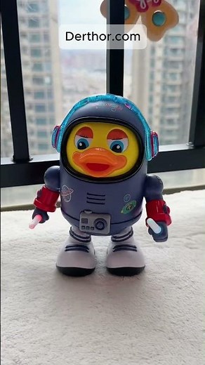 My 3-month-old baby is watching this space duck so intently! It sings and dances, and e