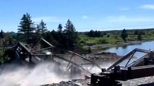 Steel bridge near Canso, N.S., collapses