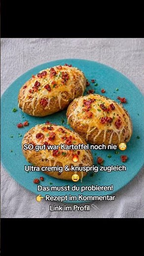 Knusprige Ofenkartoffeln mit Käse & Speck 🤤 Einfaches Rezept in wenigen Minuten