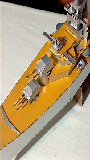 How to make a cardboard ship, model of the heavy cruiser Admiral Hipper #cardboardship #shipmodel