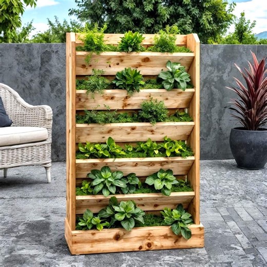Vertical Planter Plan: 6-tier Herb Garden Modern Indoor Garden, Space-saving Design (PDF Download - Etsy