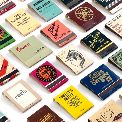 Vintage 1940s-1990s Personalized Custom Curated Matchbook Collection Lot Hand-picked to Your Preference - Hotel, Travel, Bars, Restaurants - Etsy