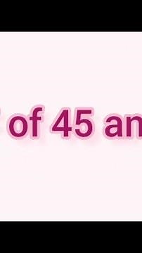 HCF of 45 and 30 | Learnmaths