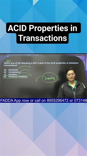 Which one of the following is NOT a part of the ACID properties of database transactions? #shorts