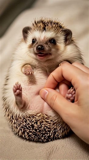 Hedgehog Can’t Stop Laughing When Tickled! 🦔🤣 | Cutest Reaction Ever! #EpicAnimals"