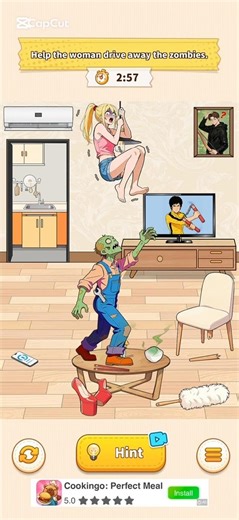 Help the girl drive away the zombies Brain Puzzle 3 Crazy Mind Zombie Repel Level Walkthrough