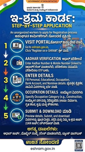 Get Your E-Shram Card in 5 Minutes! 🚀 Step-by-Step Online Guide (Free Registration)