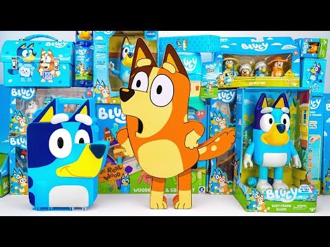Bluey Toy Collection Unboxing Review 🧡 Mystery Funny Chilli Box & Bluey's Play and Go Playset