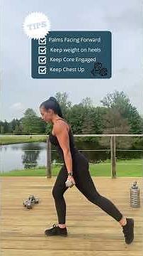 How to do a Lunge with Bicep Curl #Shorts