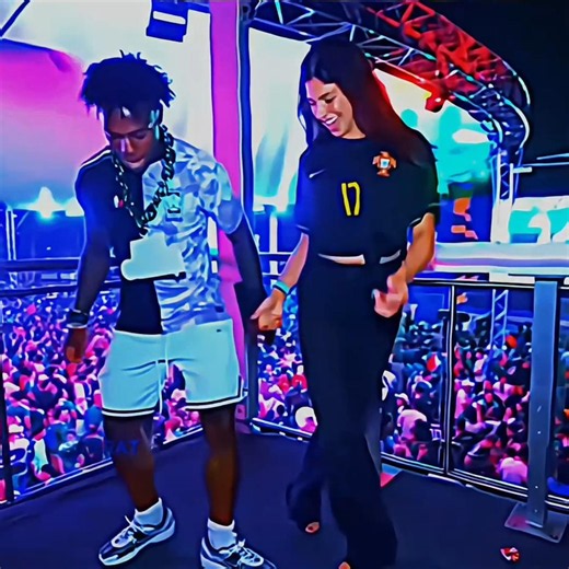 Speed is teaching Celine how to dance