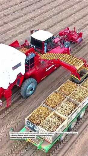 Mega Potato Harvester in Action 🚜🥔 #FarmTech #PotatoHarvest #AgriMachines