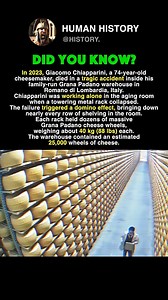 40Kg Of Cheese FELL On Him #history #facts | Human History