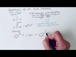 Hydrolysis of an acid chloride