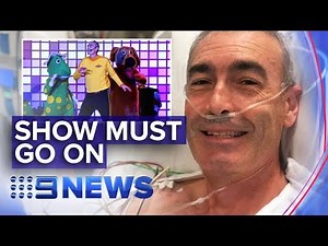 Yellow Wiggle collapses at bushfire relief concert | Nine News Australia