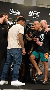 Face-offs got a little bit fiery between Jose Aldo and Jonathan Martinez! 😳 #UFC301 | UFC