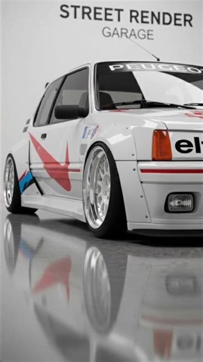Peugeot 205 Widebody with Classic Nike Air Racing Livery