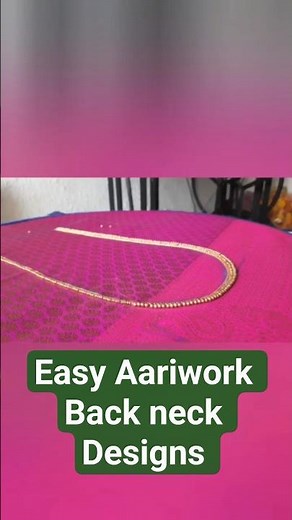 Easy Aari Work Back Neck Design |
