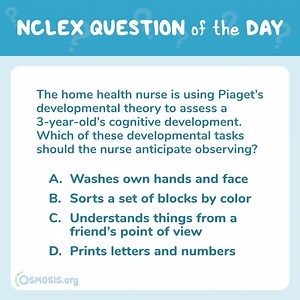 NCLEX-RN® Question of the Day: Piaget's developmental theory - Osmosis Blog