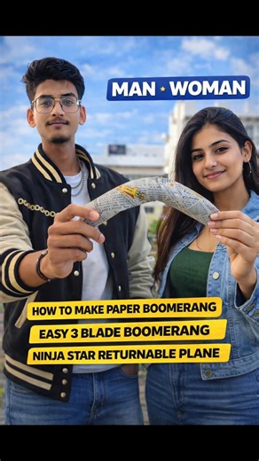 How to make paper boomerang Easy boomerang ninja Star returnable plane #shorts #papercraft #ytshorts