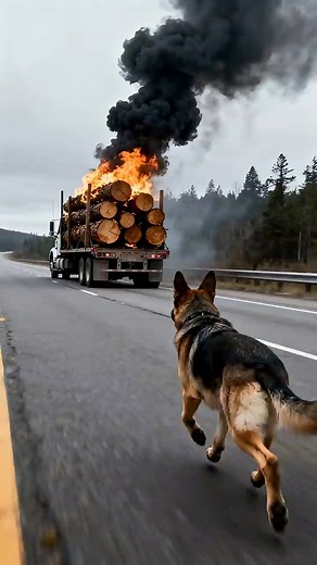 Brave German Shepherd Saves Truck Driver from Fire! 🐶🔥 | Shep Save Paws