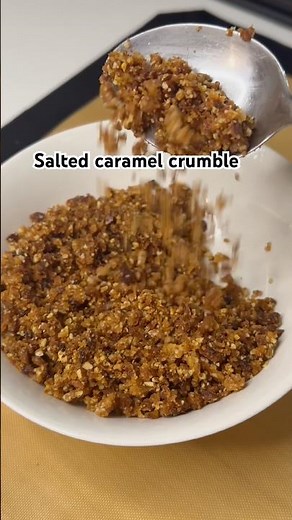 Salted Caramel Crumble Recipe | Crispy Caramel Crunch for Desserts ✨